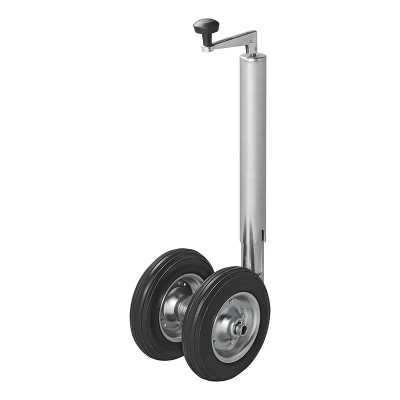 Doppelstützrad 48mm mit massivem PU-Reifen, 200 x 50mm