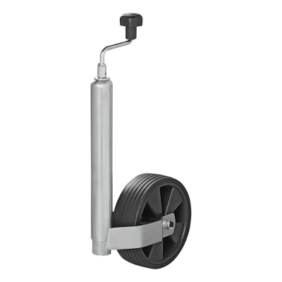 Stützrad 48mm mit Kunststoff-Felge und Vollgummi-Reifen, 220x70mm
