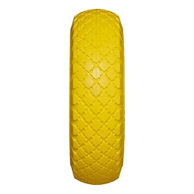 PU-Reifen mit Kunststoff-Felge 10" 3.00-4, Polyurethan (PU), pannensicher