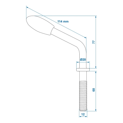 Knebel für Stützradklemme 48mm