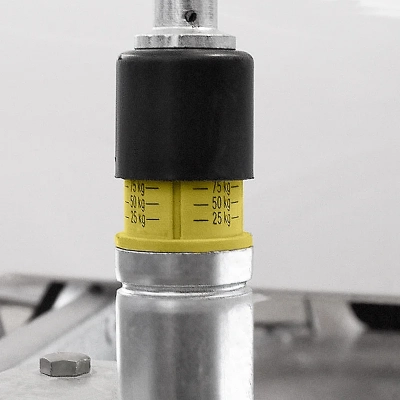 Stützrad 48mm mit Stützlastanzeige, 220x65mm