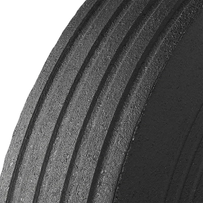 Ersatzrad für Stützrad mit Metall-Felge und Vollgummi-Reifen, 200x50mm