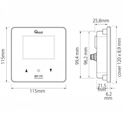 Quick Kettenzählwerk Einbau 12 I 24 V