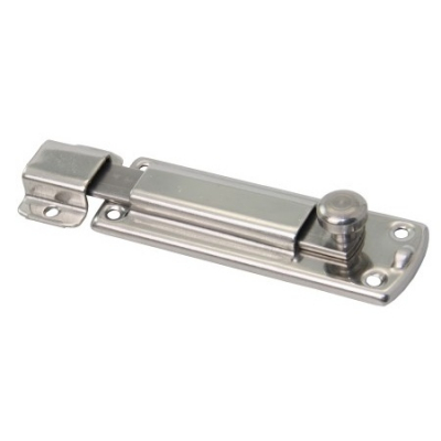 Schubriegel mit Gegenplatte und Schlaufe 100mm