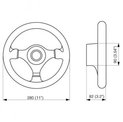 Ultraflex Steuerrad V45 Soft-Grip