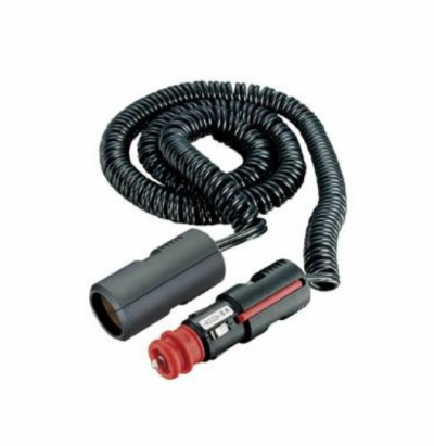 Universalstecker mit Zigarettenanzünder mit Spiralkabel 0,6- 3m 24V 8A
