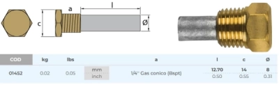 Navyline Zinkanode für Isotherm