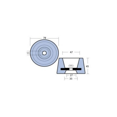 Konische Magnesium-Anode