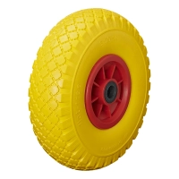 PU-Reifen mit Kunststoff-Felge 10" 3.00-4, Polyurethan (PU), pannensicher