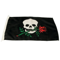 Piratenflagge mit Rose 30x45cm