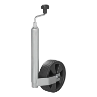 Stützrad 48mm mit Kunststoff-Felge und Vollgummi-Reifen, 220x70mm