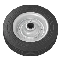 Ersatzrad für Stützrad mit Metall-Felge und Vollgummi-Reifen, 200x50mm