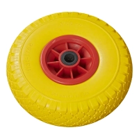 PU-Reifen mit Kunststoff-Felge 10" 3.00-4, Polyurethan (PU), pannensicher