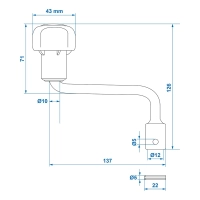 Hebel für Stützrad 48mm