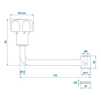 Hebel für Stützrad 60mm