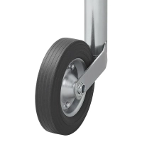 Stützrad 48mm mit Metall-Felge und Vollgummi-Reifen, 200x50mm