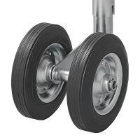 Doppelstützrad 48mm mit Vollgummireifen, 200 x 50mm