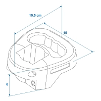 Rangiergriff für Stützrad 60mm