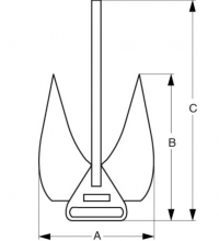 FOB Anker aus feuerverzinktem Stahl