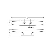 Edelstahlklampen mit flachem Klampenblatt