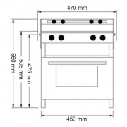 Neptune 4500 Gasherd 2-flammig