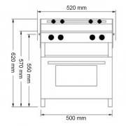 Neptune 5000 Gasherd 2-flammig