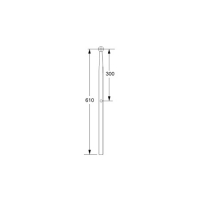 Relingstütze 610mm Edelstahl