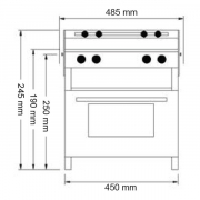 Tasman 4500 Gasherd 2-flammig